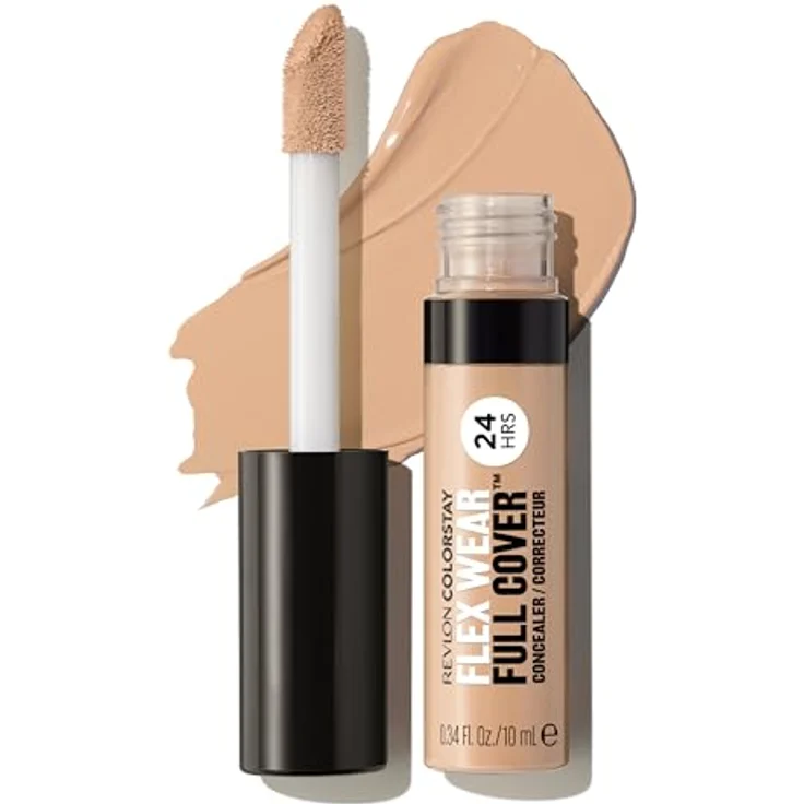 Revlon ColorStay Flex Wear Full Cover Concealer Light Medium 100% langanhaltende Abdeckung mit Hyaluronsäure und Vitamin E, 10 ml – Bild 1