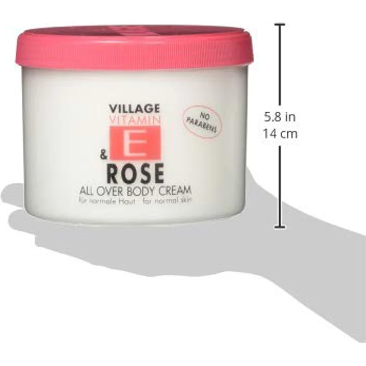 Village Vitamin E Körpercreme Rose 500 ml  – Bild 3