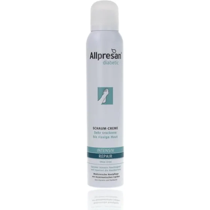 Allpresan Diabetic INTENSIV + REPAIR Fußcreme - Medizinische Pflege ohne Urea für trockene & rissige Haut - 200 ml