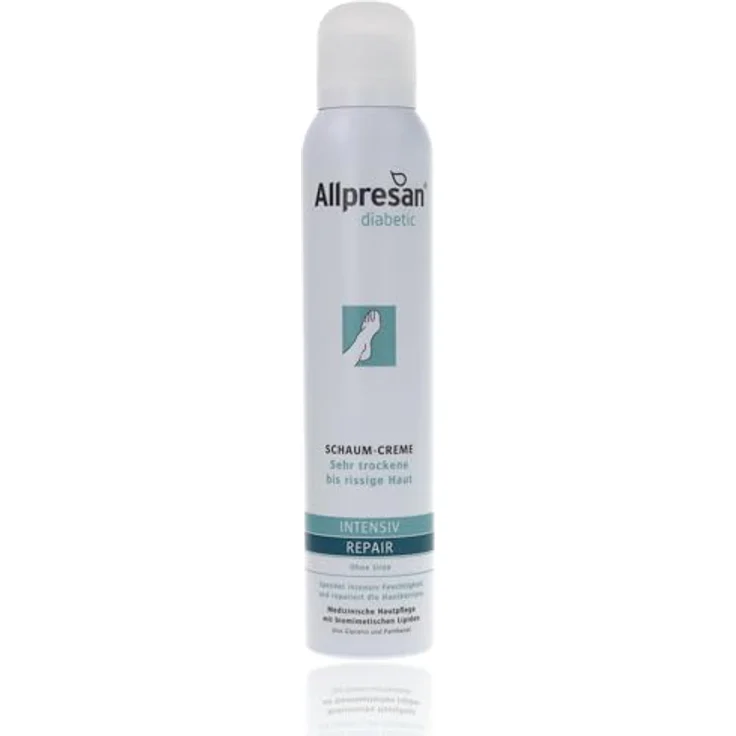 Allpresan Diabetic INTENSIV + REPAIR Fußcreme - Medizinische Pflege ohne Urea für trockene & rissige Haut - 200 ml – Bild 1