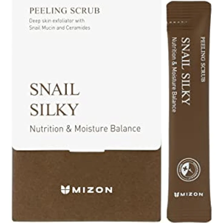 MIZON SNAIL SILKY Peeling SCRUB 5 g x 40 Stück, Feuchtigkeitsspendendes Peeling mit erneuernden Eigenschaften – Bild 1