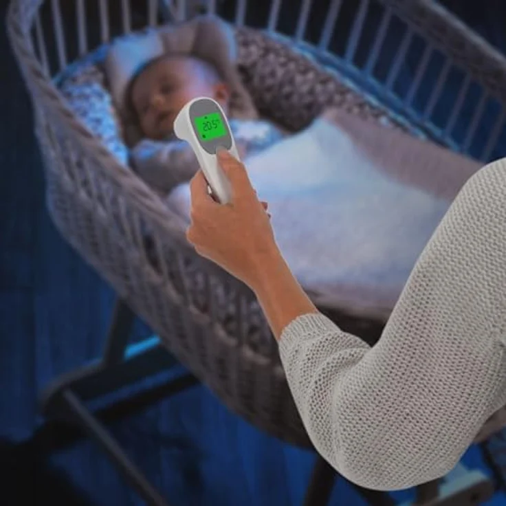 Reer Fieberthermometer Colour SkinTemp 3in1, kontaktloses Infrarotgerät mit integrierten Babymodus und 25 Speicherplätzen – Bild 6