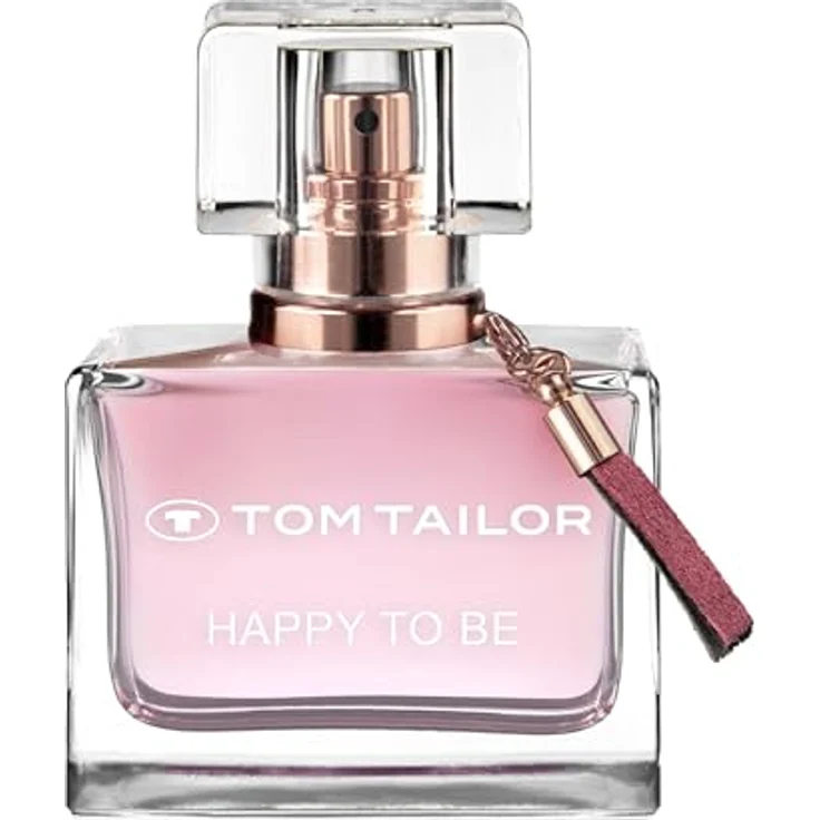 Tom Tailor® Happy To Be Eau de Parfum Natural Spray, veganer Damenduft in femininem Flakon mit Velours-Lederanhänger – Bild 4