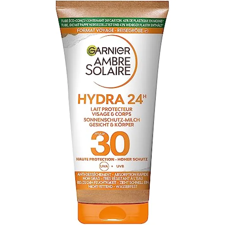 Garnier Ambre Solaire Sonnencreme Feuchtigkeitsspendende Sonnenschutz Milch LSF 30ung (1 x 50 ml)