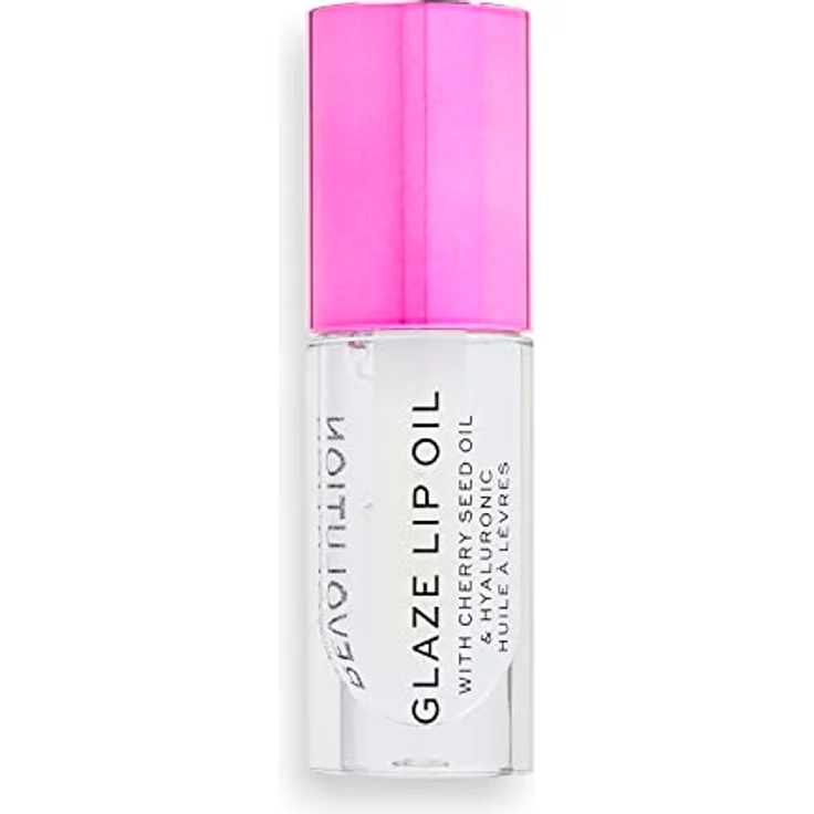 Makeup Revolution, Glaze Lip Oil, Pflegendes Lippenöl, Lust Clear, 4.6ml – Bild 1