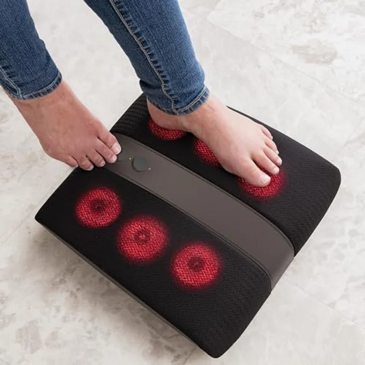HoMedics Shiatsu Deluxe-Fußmassagegerät mit Wärme, 28 rotierende Köpfe, Zehenberührungssteuerung, für Füße bis Größe 47, ergonomisches Design – Bild 3