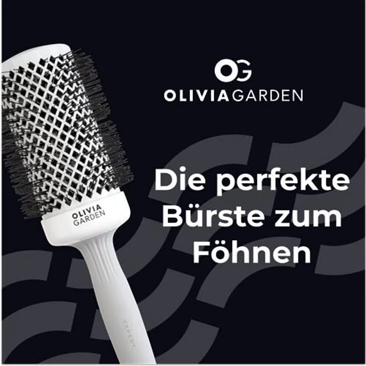 Olivia Garden - Expert Blowout Shine Haarbürste, Weiß und Grau, 55 – Bild 4