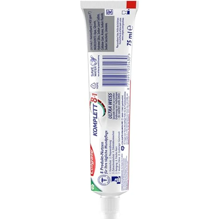 Colgate Komplett Ultra Weiß 75 ml, für die tägliche Zahnreinigung – Bild 4