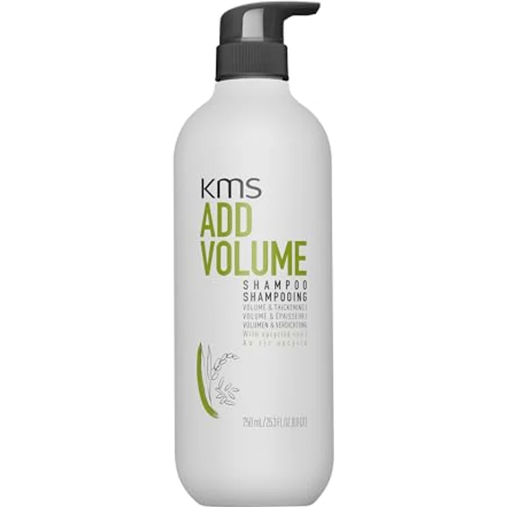 KMS ADDVOLUME Shampoo für feines bis mittelstarkes Haar, vegane Formulierung mit upgecyceltem Reis, ohne Silikone, 750ml – Bild 1