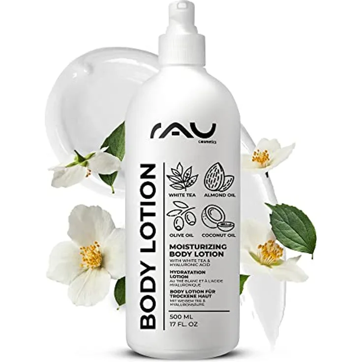 RAU Cosmetics White Tea Body Lotion PROFILINE 500 ml - Feuchtigkeitsspendende, Straffende Bodylotion