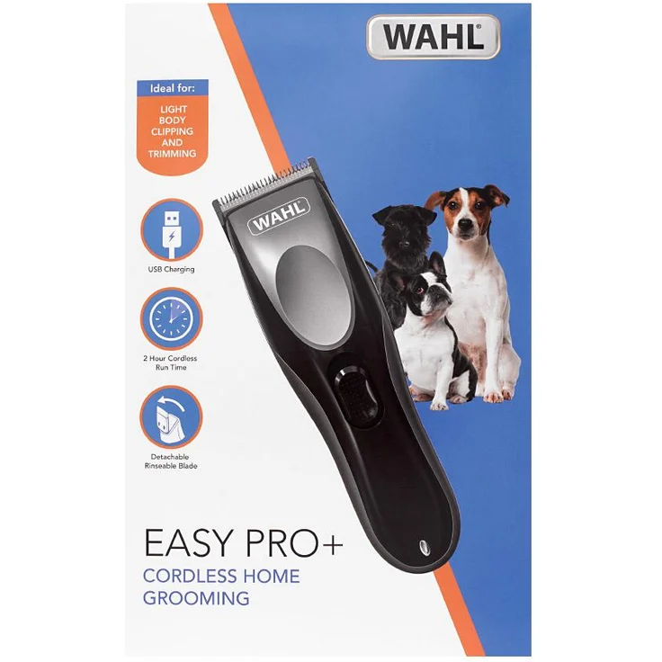 Wahl Pro Pet Easy Pro+ Clipper, kabellose Hundeschermaschine für kleine Hunde, 6000 U/min, mit 4 Aufsteckkämmen