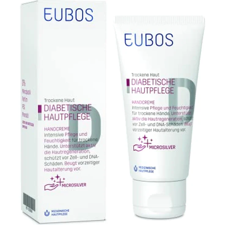 EUBOS | DIABETISCHE HAUTPFLEGE | HANDCREME | 50ml | Körperlotion bei trockener, strapazierter Haut von Diabetikern | klinisch getestet – Bild 1