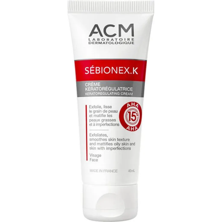 ACM Sébionex K, Keratoregulierende Gesichtscreme für problematische Haut mit AHA-Säure, 40ml
