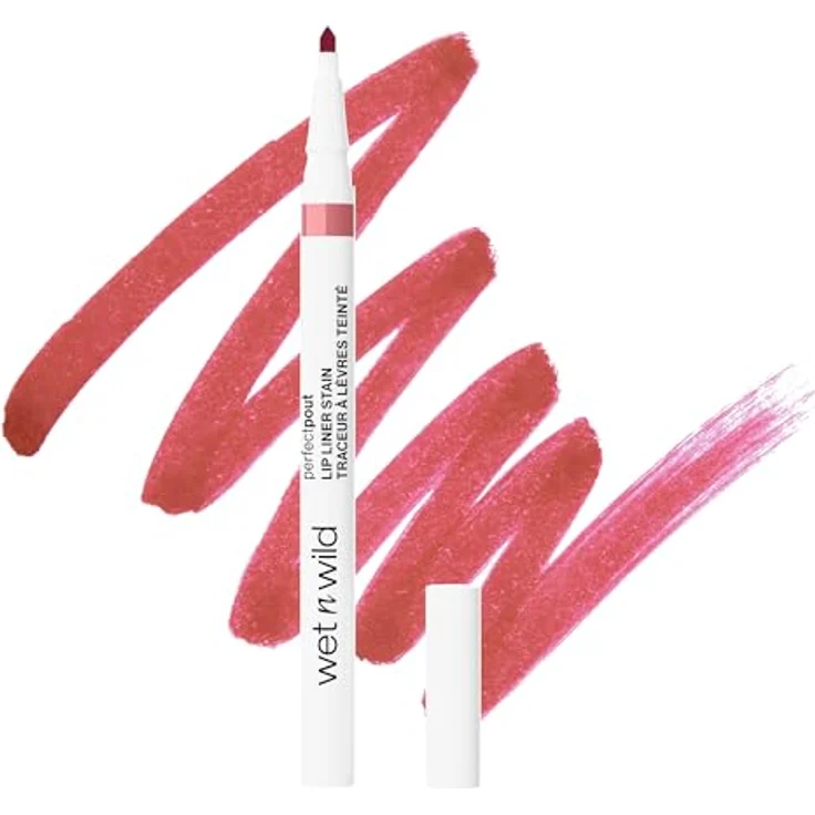 wet n wild Perfect Pout Lip Liner Stain, 0,5 g, langanhaltende, kussfeste Formel in I'M BLUSHING – Bild 1
