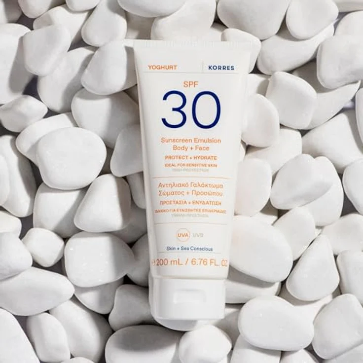 KORRES Yoghurt Sonnenschutz-Emulsion für Körper und Gesicht, SPF30, 200 ml, für Damen mit pflegenden Inhaltsstoffen – Bild 2