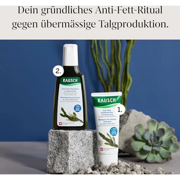 Rausch Anti-Fett-Shampoo mit Meerestang, 200 ml - effektive Fettregulierung für frisches Haar – Bild 6