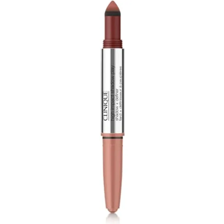 Clinique High Impact Shadow Play™ Shadow & Definer, Lidschatten-Stift Duo, Farbton Strawberry + Chocolate, 1,9 g, mit Langzeiteffekt und einfacher Anwendung