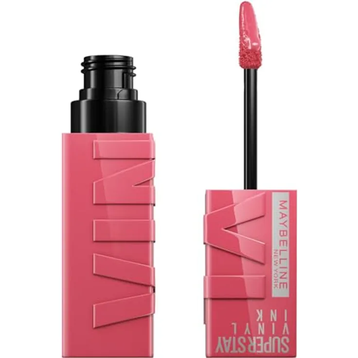 Maybelline New York flüssiger Lippenstift, Liquid Lipstick mit 16 Stunden Halt und glänzendem Finish, Super Stay Vinyl Ink, Nr. 145 Rogue, 4,2 ml