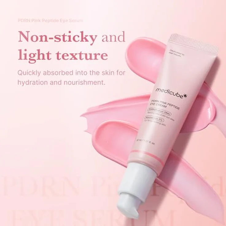 medicube Salmon DNA PDRN Pink Peptide Eye Serum, Augenpflege mit 99% reinem Retinol und Niacinamid für feine Linien und unebenen Hautton, 30 ml – Bild 5