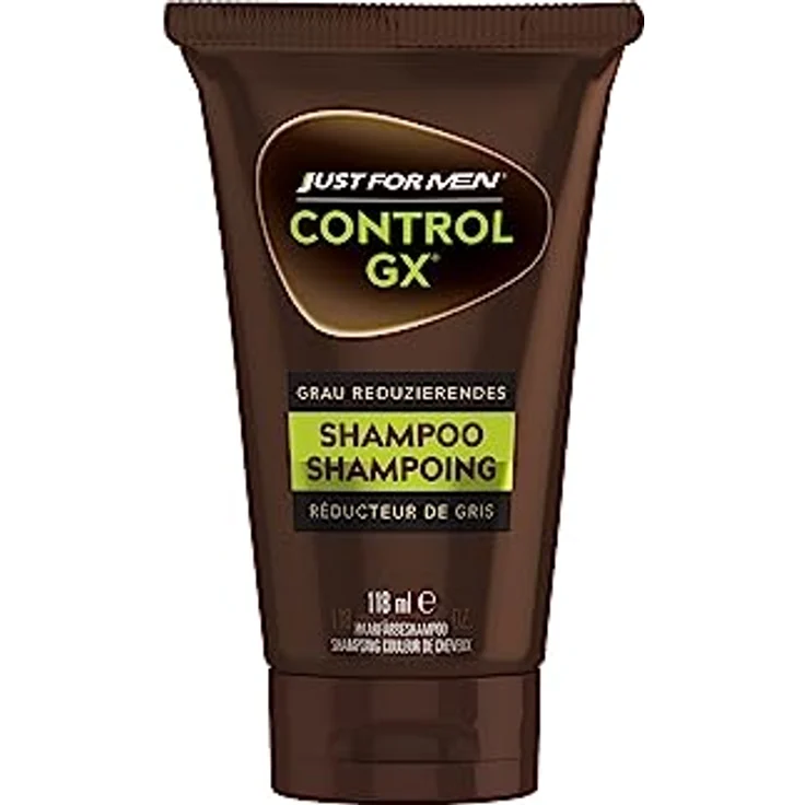 Just For Men Control GX Shampoo Zur Reduzierung grauer Haare, Haarfärbemittel, Haarfarbe Männer, Mit Kokosnussöl Und Aloe Vera - Alle Haarfarben, 118 ml – Bild 4