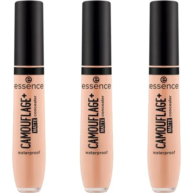 essence CAMOUFLAGE+ MATTE Concealer Nr. 70, Braun, langanhaltend, mattierend, abdeckend, vegan, ölfrei, 3er Pack (3x8ml) – Bild 1