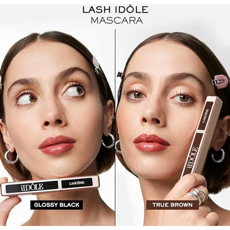 Lancôme Lash Idôle Volumen Mascara, innovative nicht klumpende Wimperntusche in Braun, 8 ml – Bild 7