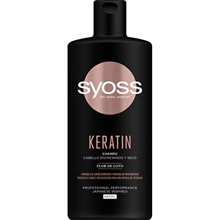 Syoss Champú Keratin 440Ml Es/Pt - Haarpflege Shampoo mit Keratin, 440 ml