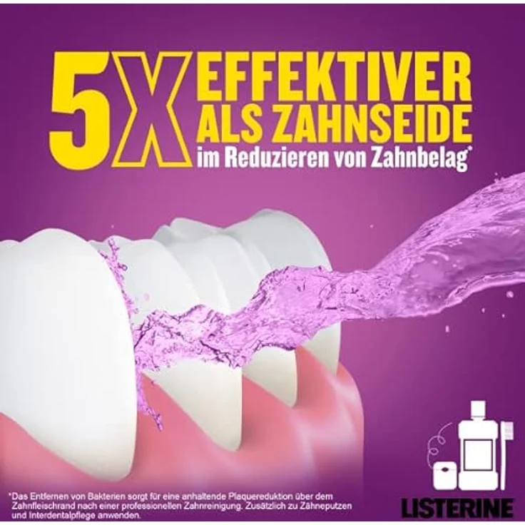 LISTERINE Total Care Zahn-Schutz (500 ml), schützende Mundspülung gegen Karies mit 6 in 1 Wirkung, Rundumschutz für starke Zähne – Bild 2