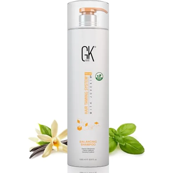 GK HAIR Global Keratin Balancing Shampoo, 1000 ml für fettiges & farbbehandeltes Haar, tiefenreinigend und pH-wiederherstellend