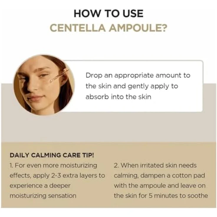 SKIN1004 Madagascar Centella Ampoule 100 ml, Gesichtsserum zur Hautreparatur und Feuchtigkeitsregulierung – Bild 8
