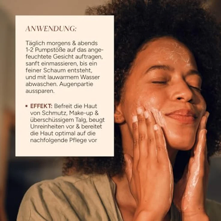 JUNGLÜCK Reinigungsgel Gesicht, Vegan Gel Cleanser für porentiefe Reinigung, schäumende Anti-Pickel Gesichtsreinigung ohne Austrocknen von Haut und Make-Up Entferner – Bild 4