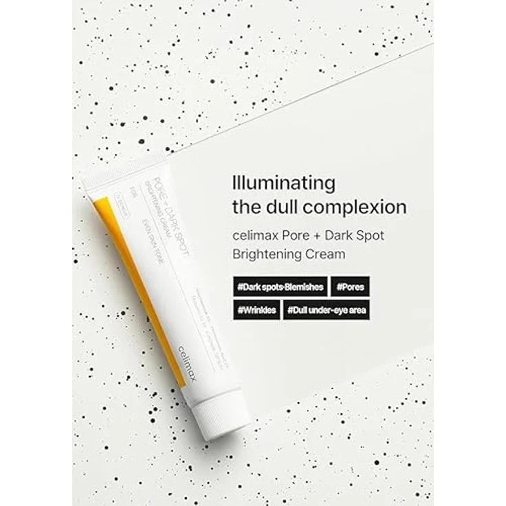 celimax Pore+Dark Spot Brightening Cream | 35 ml mit Niacinamid, Tranexamsäure, Porenminimizer, feuchtigkeitsspendend, für empfindliche Haut, hypoallergen – Bild 3
