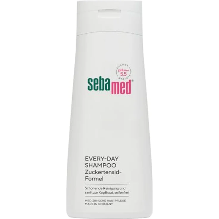 Sebamed Every-Day Shampoo 200 ml, Haarshampoo für Damen und Herren, besonders mild mit Zuckertensidformel, mehr Fülle und Glanz, ohne Mikroplastik, MADE in Germany – Bild 1