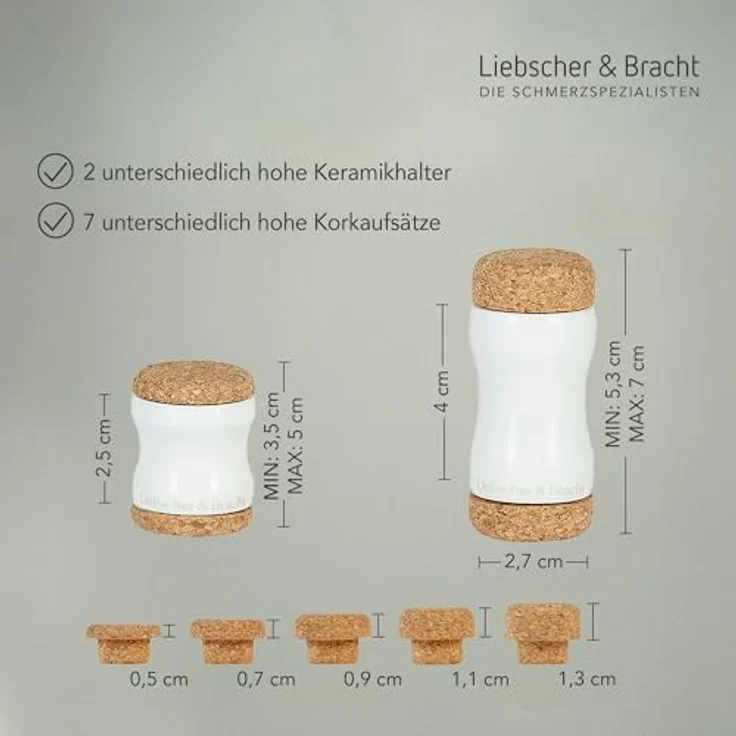 Liebscher & Bracht Kieferretter – gegen Zähneknirschen & CMD, 18 Dehnstufen, inkl. Halter, Korken-Set – Bild 5