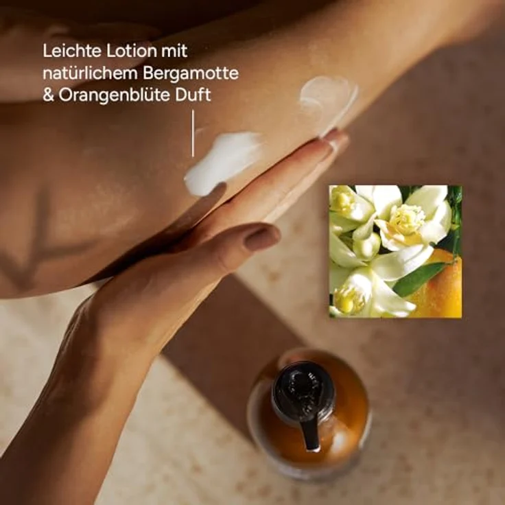 junglück Hyaluron Bodylotion 240ml, vegane Lotion mit Orangenblüten-Duft, feuchtigkeitsspendend für trockene Haut – Bild 3