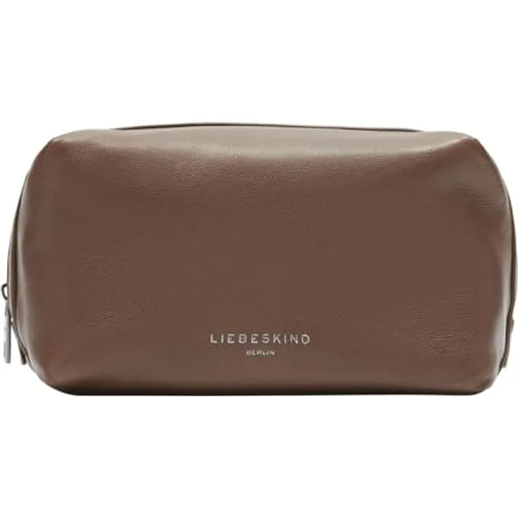Liebeskind Kulturbeutel Leder 18 cm, braun, 100% Leder, kompakt und stilvoll