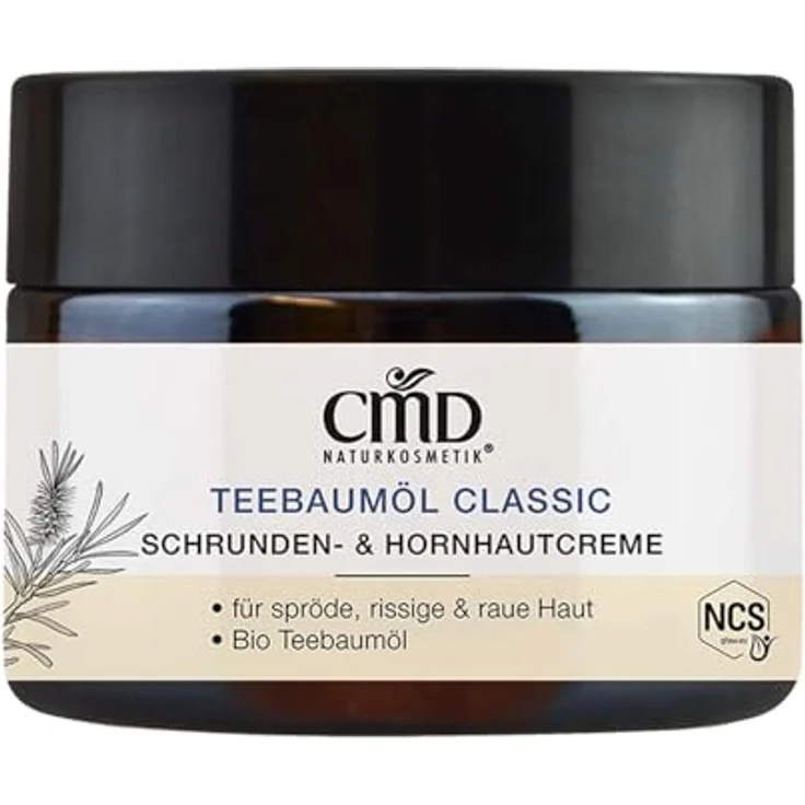 CMD Naturkosmetik Teebaumöl Schrunden- & Hornhautcreme 50ml (1), mit Avocadoöl & Bio Sheabutter, für geschmeidige Haut – Bild 1
