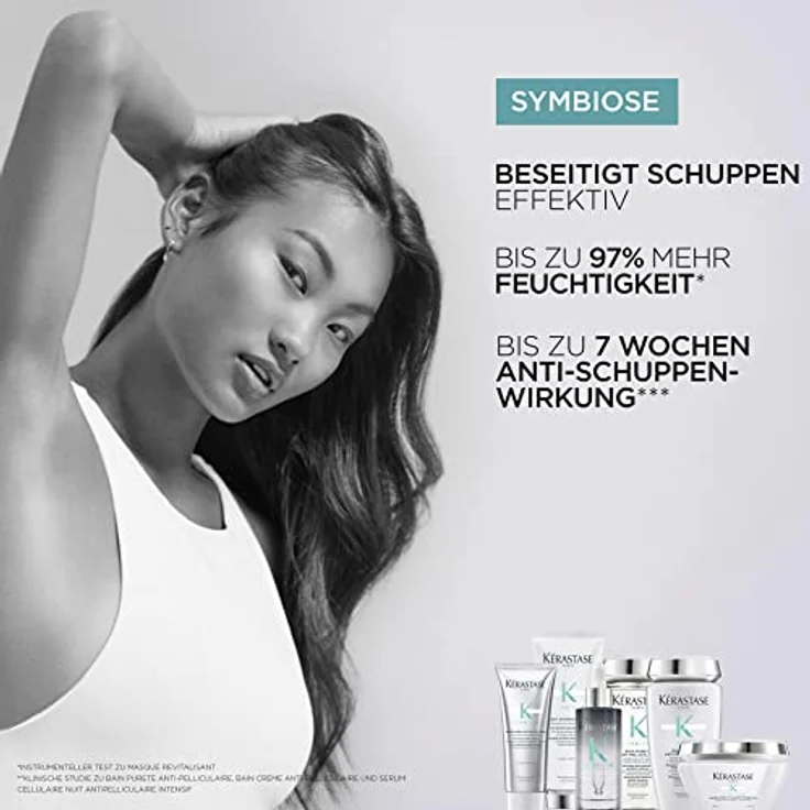 Kérastase Symbiose, Feuchtigkeitsspendendes Anti-Schuppen Shampoo, Für trockene und empfindliche Kopfhaut, Ohne Sulfate und Silikone, Bain Crème Anti-Pelliculaire, 250 ml – Bild 5