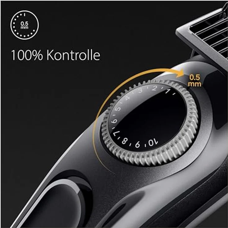 Braun Series 3 BT3400 Barttrimmer & Haarschneider, 0,5–10 mm, 20 Längeneinstellungen, 50 Min Akku, Edelstahlklingen – Bild 3