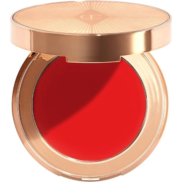 Charlotte Tilbury Beautiful Skin Island Glow Lip and Cheek Blush, 2,5 g, SUN-BLUSHED GLOW, luxuriöses Blush mit Himbeerblattstammzellen-Extrakten und feuchtigkeitsspendendem Vitamin E