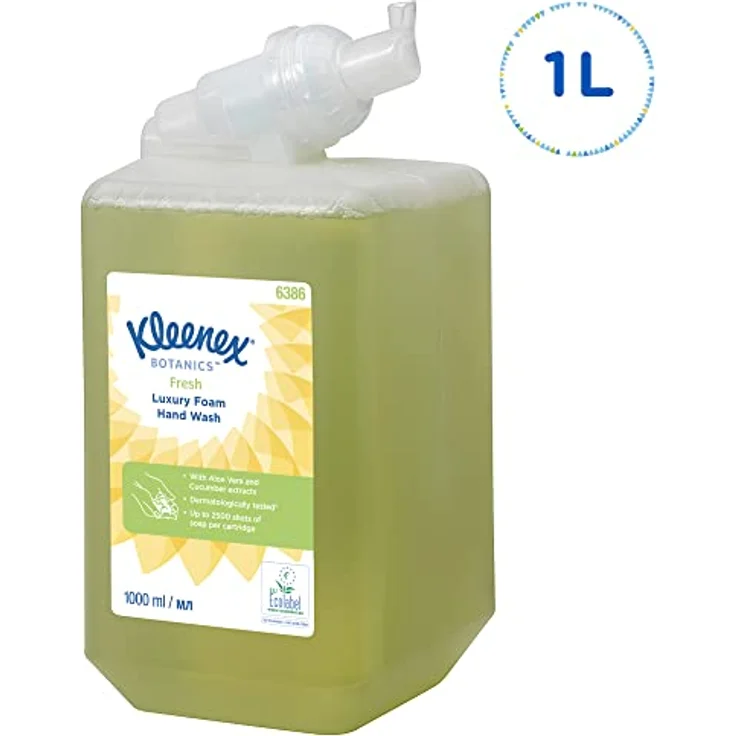 Kleenex Handseife, Schaumseife FRESH, feuchtigkeitsspendend und hautfreundlich, 1000 ml – Bild 3