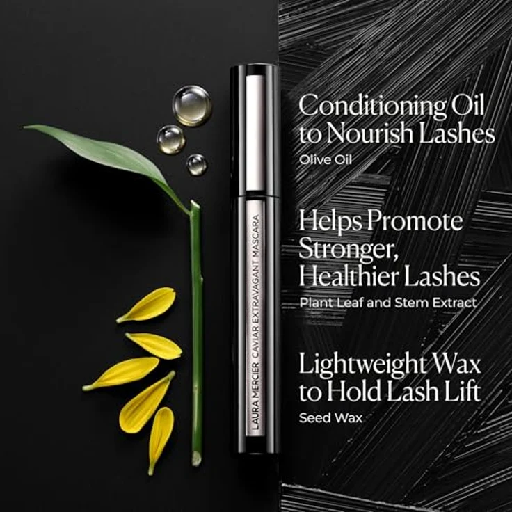 Laura Mercier Caviar Extravagant Mascara, Mini Schwarz, Volumen & Länge, 8,5 ml – Bild 5