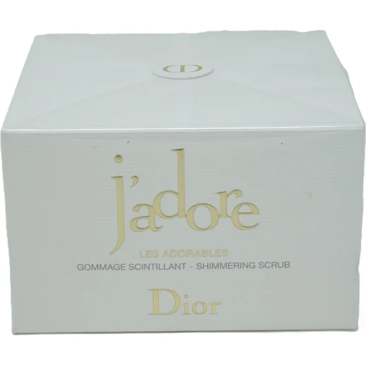 Dior J'adore Les Adorables Shimmering Scrub, Körperpeeling 150ml mit 24k Goldpartikeln und perlmuttartigen Pigmenten