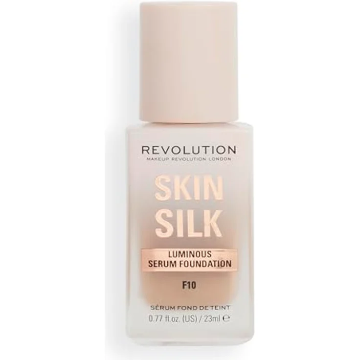 Revolution Beauty London Skin Silk Serum Foundation, Light to Medium Coverage, Contains Hyaluronic Acid, F10, 23ml, Golden Undertone – Bild 2
