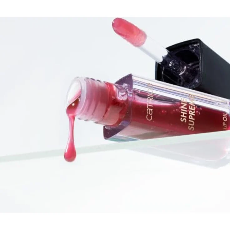 Catrice Shine Supreme Lippenöl, 4 ml mit nahrhaftem Effekt in Farbton 040 Cherry Lush, spendet Feuchtigkeit und verleiht langen Glanz – Bild 8