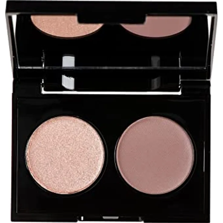 KORRES Duo Eyeshadow Palette Volcanic Minerals Velvet - Pink Rose 18, Lidschattenpalette für ein intensives Farbergebnis, 3 g