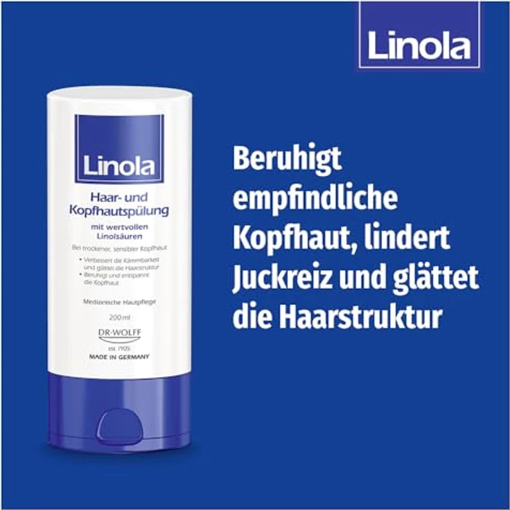 Linola Haar- und Kopfhautspülung 200ml, pflegender Conditioner für gesunde Haare – Bild 5