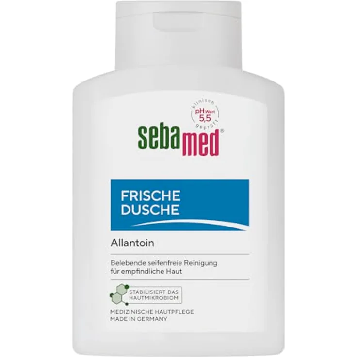 Sebamed Frische Dusche 200 ml, Duschgel für empfindliche Haut, feuchtigkeitsspendend mit Aminosäuren und Allantoin, pH 5,5, für Männer und Frauen