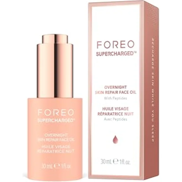 FOREO SUPERCHARGED Overnight Skin Repair Gesichtsöl - Anti-Aging Vitamin-E-Öl-Serum mit japanischem Kameliensamen & Avocadoöl - Alle Hauttypen - Vegan & tierversuchsfrei - 30ml