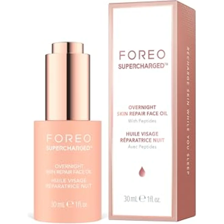 FOREO SUPERCHARGED Overnight Skin Repair Gesichtsöl - Anti-Aging Vitamin-E-Öl-Serum mit japanischem Kameliensamen & Avocadoöl - Alle Hauttypen - Vegan & tierversuchsfrei - 30ml – Bild 1
